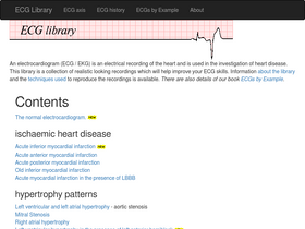 'ecglibrary.com' screenshot