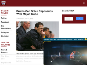 'thehockeywriters.com' screenshot