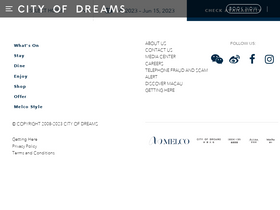 'cityofdreamsmacau.com' screenshot