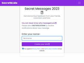 'secretm.me' screenshot