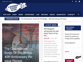 'louderthanwar.com' screenshot