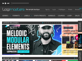 'loopmasters.com' screenshot