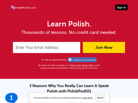 'polishpod101.com' screenshot