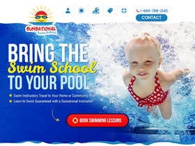 'sunsationalswimschool.com' screenshot