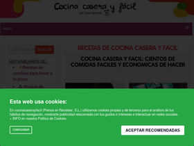 'cocinacaserayfacil.net' screenshot