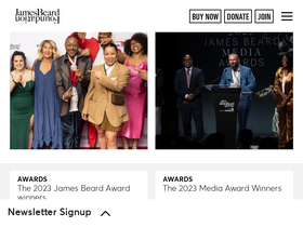 'jamesbeard.org' screenshot