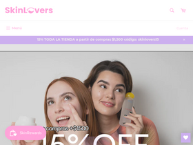 'skinlovers.com.mx' screenshot