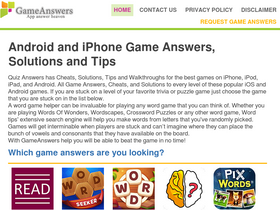'gameanswers.net' screenshot