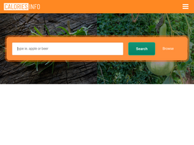 'calories-info.com' screenshot
