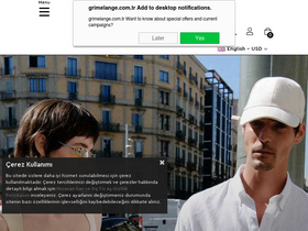 'grimelange.com.tr' screenshot