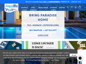 'aquablumosaics.com' screenshot