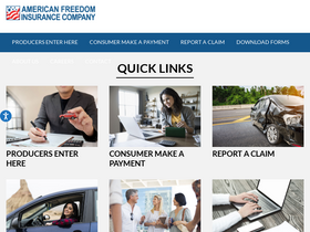 'americanfreedomins.com' screenshot