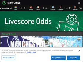 'footylight.com' screenshot