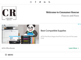 'consumerrescue.org' screenshot