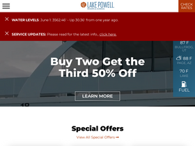 'lakepowell.com' screenshot