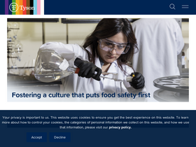 'tysonfoods.com' screenshot