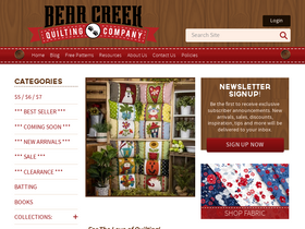 'bearcreekquiltingcompany.com' screenshot
