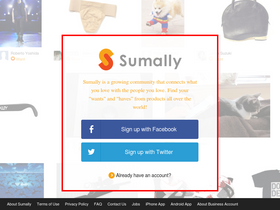 'sumally.com' screenshot