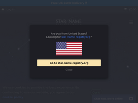 'star-name-registry.com' screenshot