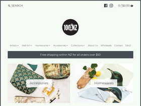 100percentnz.co.nz homepage screenshot