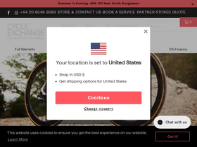 'cycleexchange.co.uk' screenshot