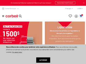 'corbeilelectro.com' screenshot