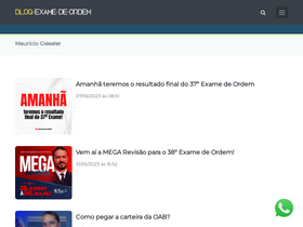 'blogexamedeordem.com.br' screenshot
