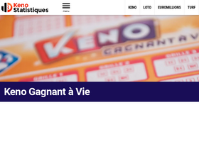 'keno-statistiques.com' screenshot