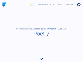 'python-poetry.org' screenshot