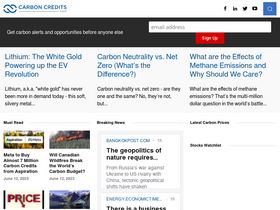 'carboncredits.com' screenshot