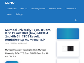 'mjpru.info' screenshot