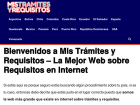 'mistramitesyrequisitos.com' screenshot