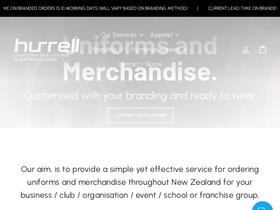 hurrells.co.nz homepage screenshot