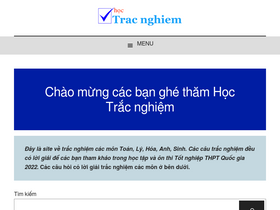 'hoctracnghiem.com' screenshot