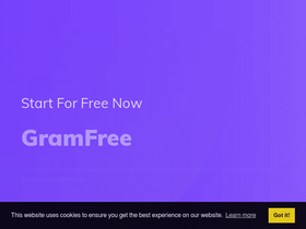 'gramfree.network' screenshot