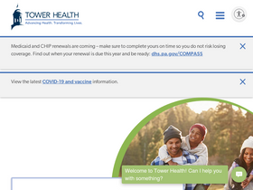 'towerhealth.org' screenshot