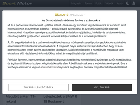 'sportmotor.hu' screenshot
