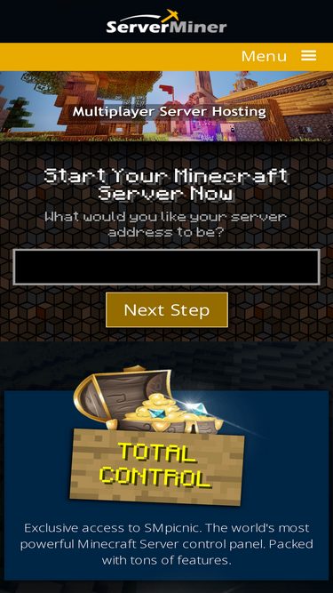 ServerMiner: Minecraft Server Hosting