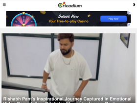 'cricadium.com' screenshot