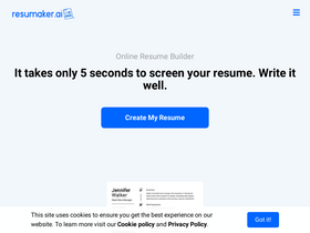 'resumaker.ai' screenshot