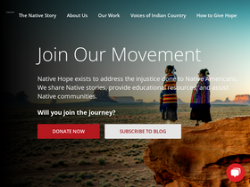 'nativehope.org' screenshot