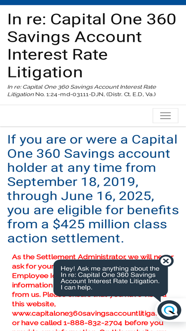 capitalone360savingsaccountlitigation.com