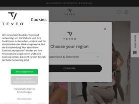 TEVEO homepage screenshot