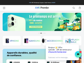 Ahspremier homepage screenshot