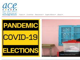 'aceproject.org' screenshot