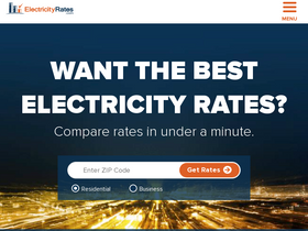 'electricityrates.com' screenshot
