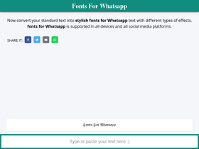 'fontsforwhatsapp.com' screenshot