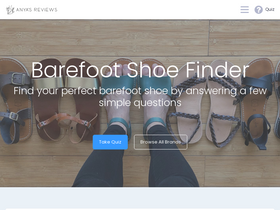 'barefootshoefinder.com' screenshot