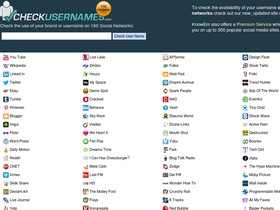 'checkusernames.com' screenshot