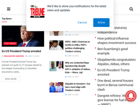 'tribuneonlineng.com' screenshot